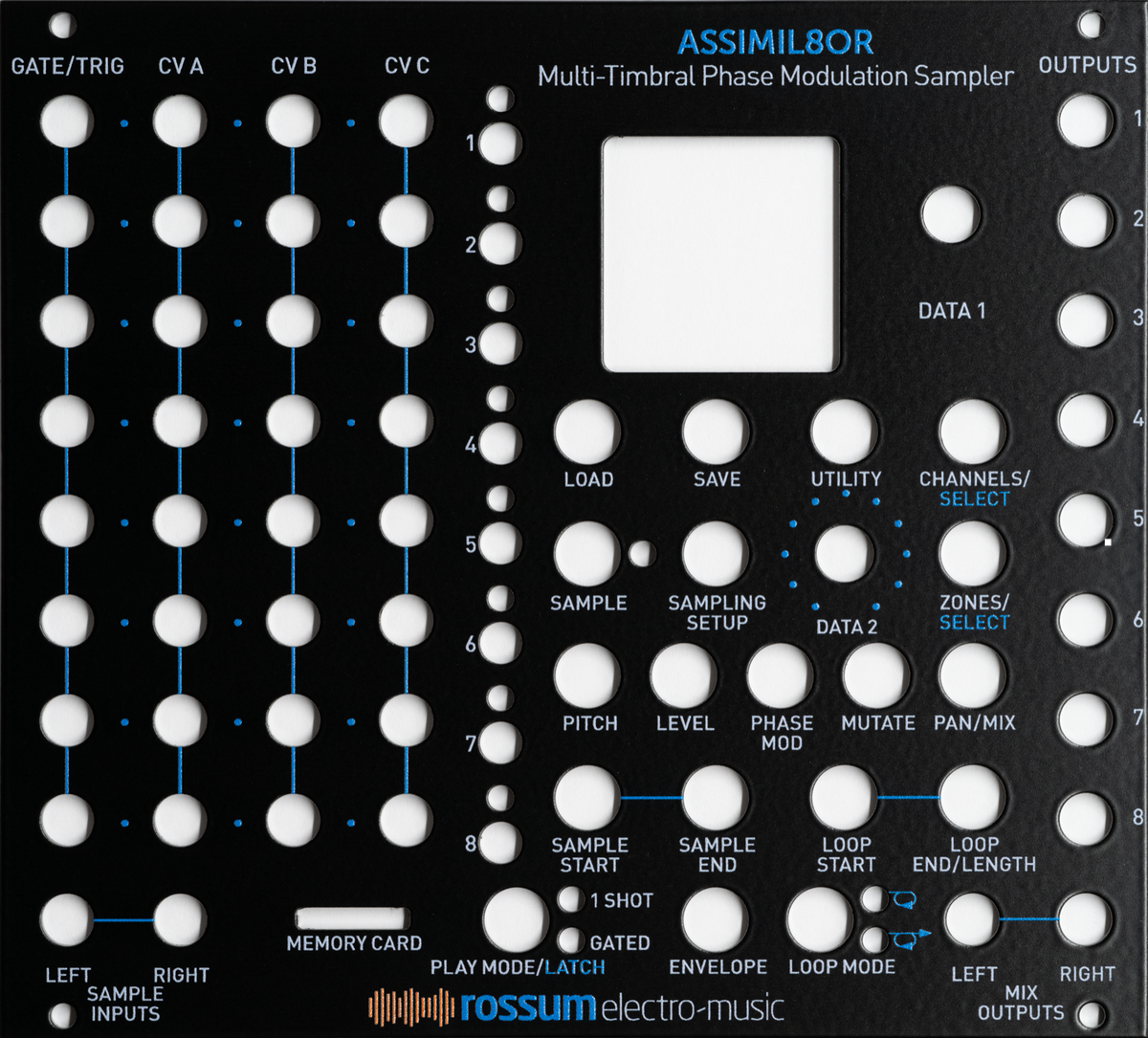 ASSIMIL8OR black replacement front panel