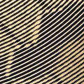detail photo of vinyl groove and waveform inspired gold foil poster design